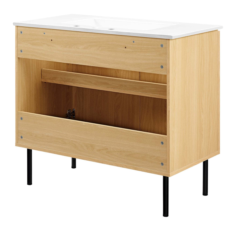 Chaucer Bathroom Vanity with White Basin Included by Modway