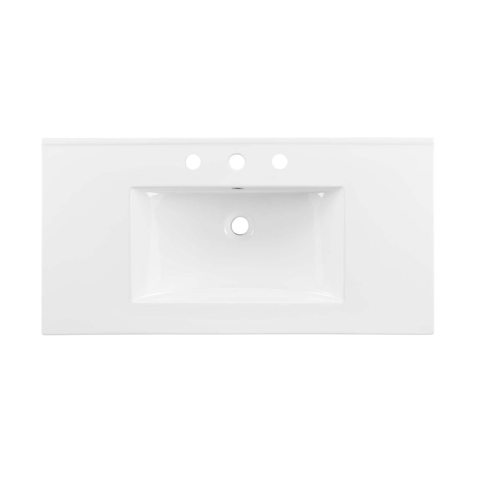 Chaucer Bathroom Vanity with White Basin Included by Modway