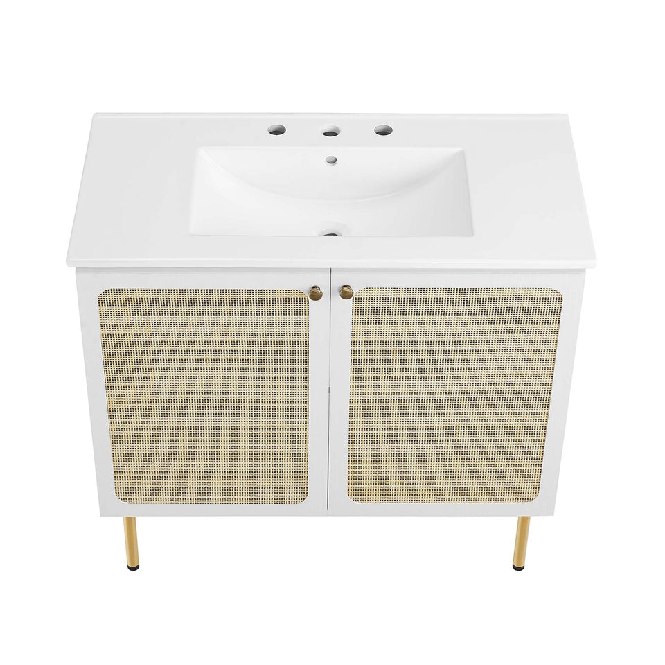 Chaucer Bathroom Vanity with White Basin Included by Modway