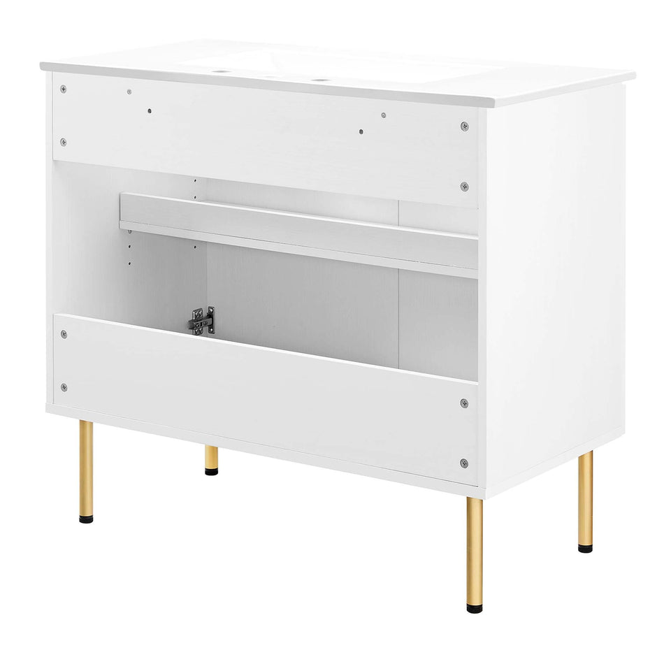 Chaucer Bathroom Vanity with White Basin Included by Modway