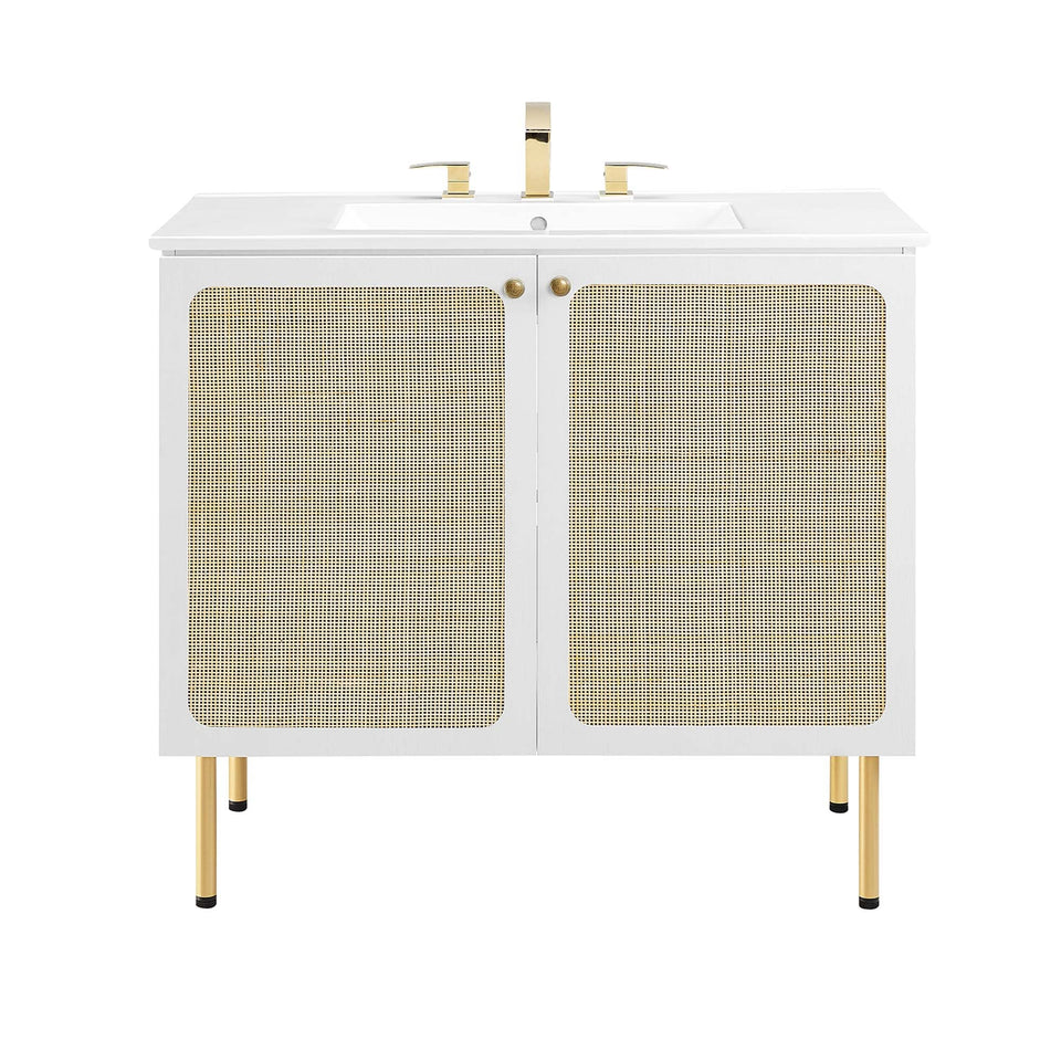 Chaucer Bathroom Vanity with White Basin Included by Modway