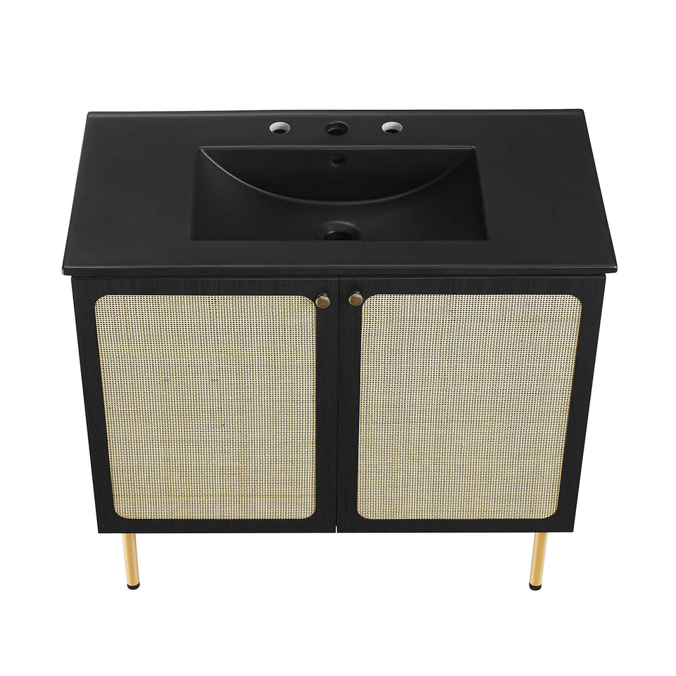 Chaucer Bathroom Vanity with Black Basin Included by Modway