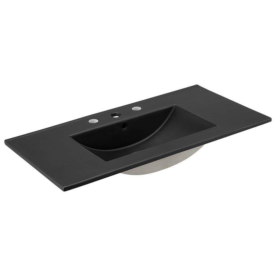 Chaucer Bathroom Vanity with Black Basin Included by Modway