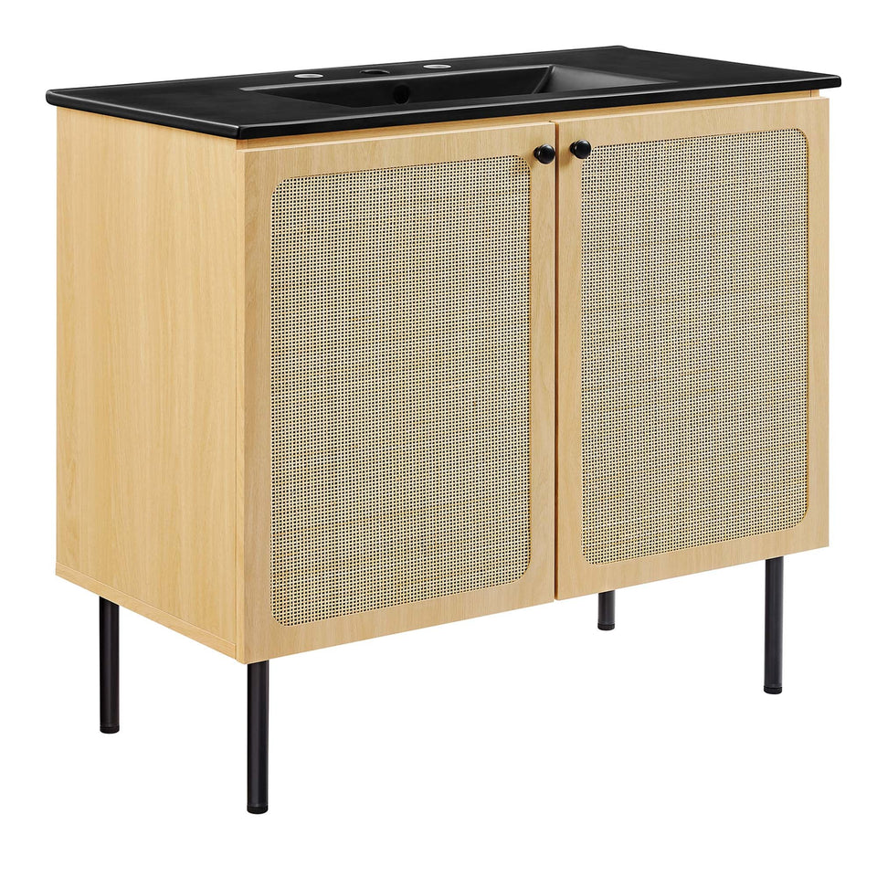 Chaucer Bathroom Vanity with Black Basin Included by Modway