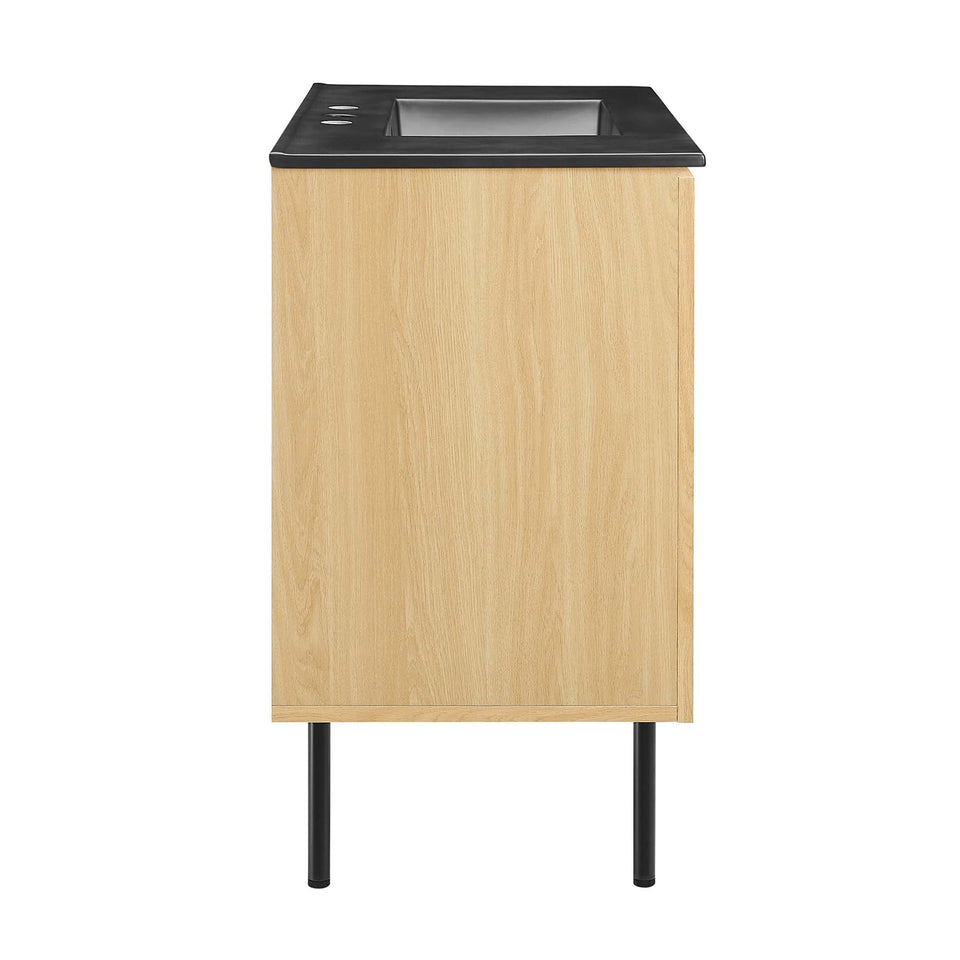 Chaucer Bathroom Vanity with Black Basin Included by Modway