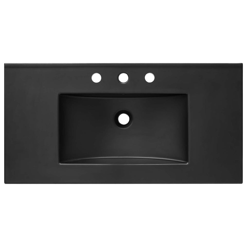 Chaucer Bathroom Vanity with Black Basin Included by Modway