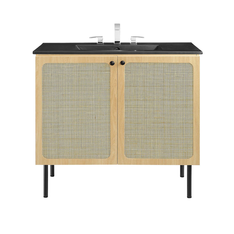 Chaucer Bathroom Vanity with Black Basin Included by Modway