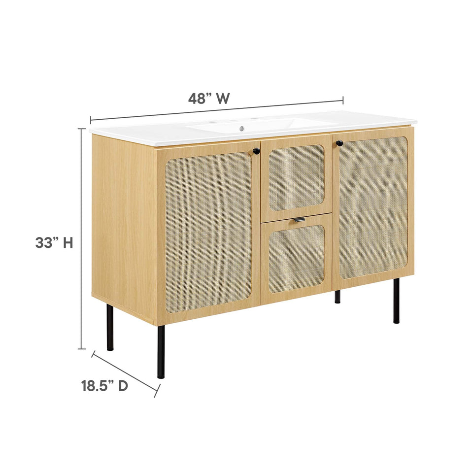 Chaucer 48" Bathroom Vanity with White Basin Included by Modway