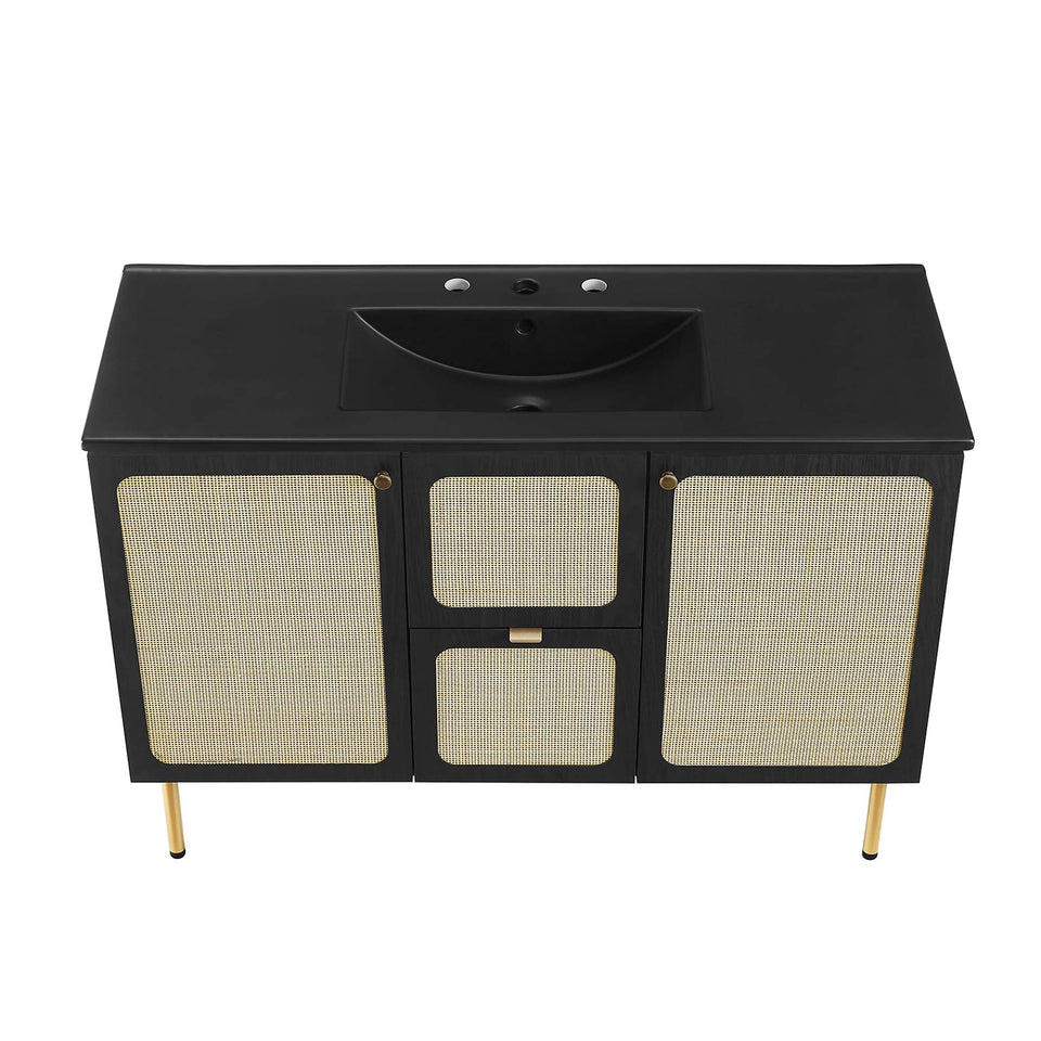 Chaucer Bathroom Vanity with Black Basin Included by Modway