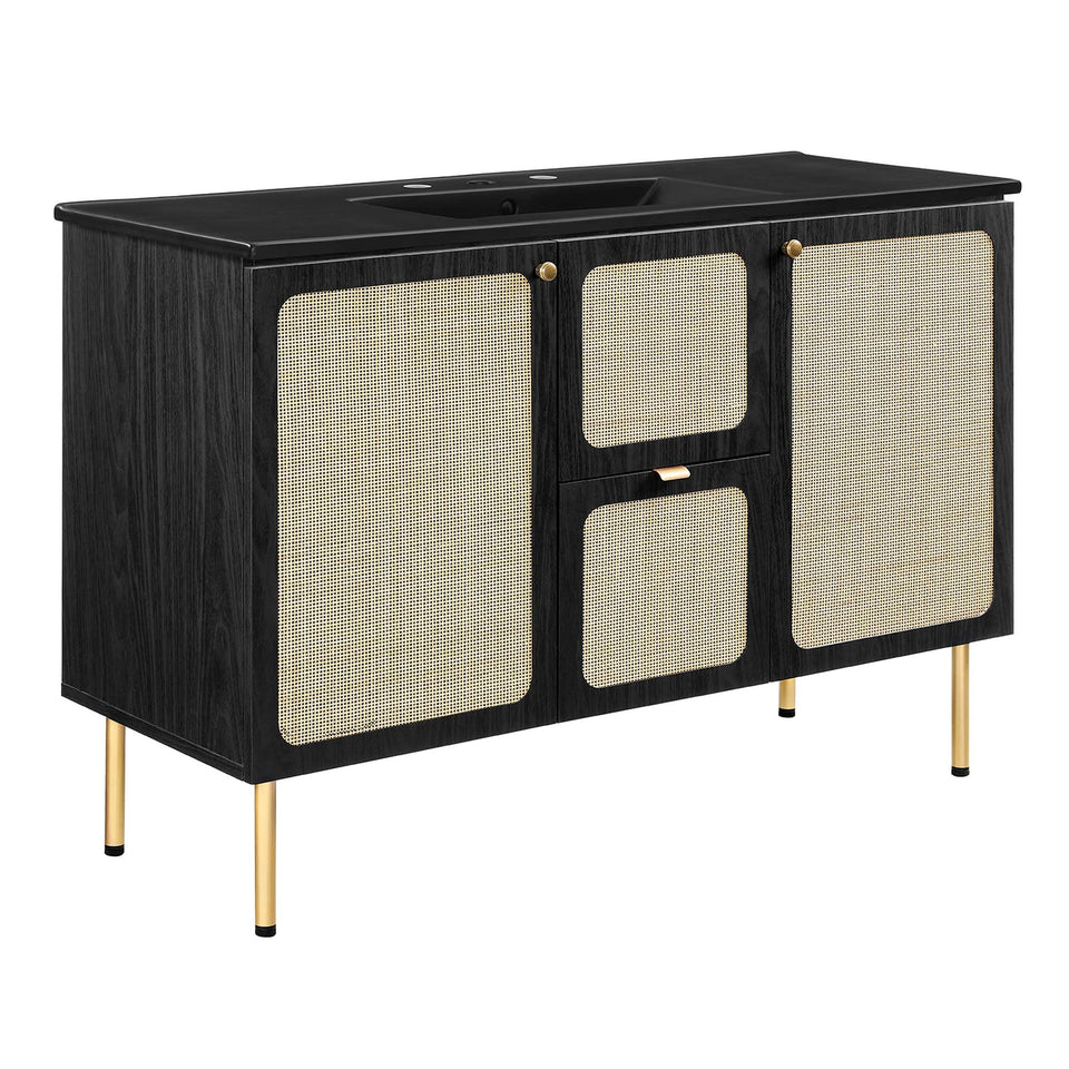 Chaucer Bathroom Vanity with Black Basin Included by Modway