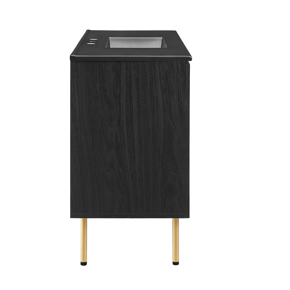 Chaucer Bathroom Vanity with Black Basin Included by Modway