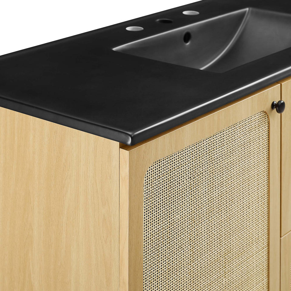 Chaucer Bathroom Vanity with Black Basin Included by Modway