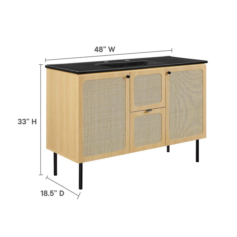 Chaucer Bathroom Vanity with Black Basin Included by Modway