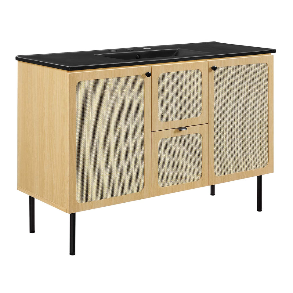 Chaucer Bathroom Vanity with Black Basin Included by Modway