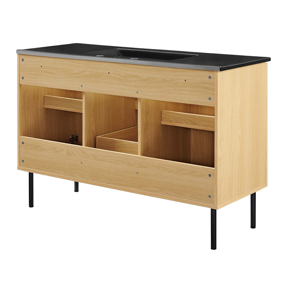 Chaucer Bathroom Vanity with Black Basin Included by Modway