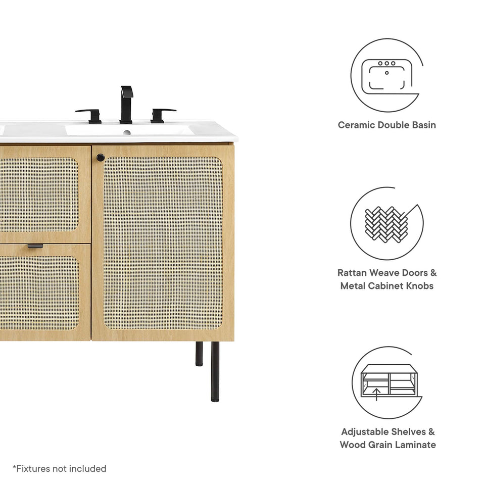 Chaucer 48" Bathroom Vanity with White Basin Included by Modway