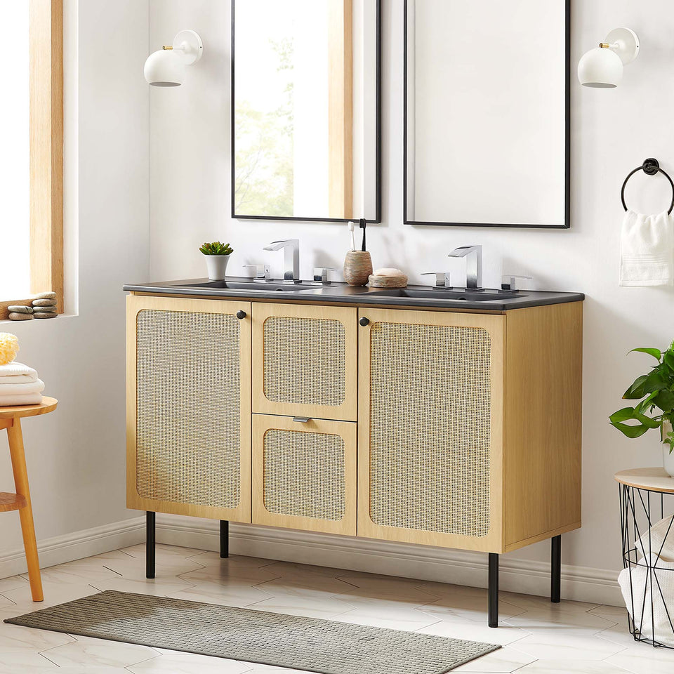 Chaucer Bathroom Vanity with Black Basin Included by Modway