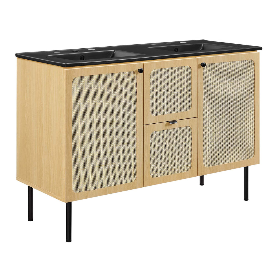 Chaucer Bathroom Vanity with Black Basin Included by Modway