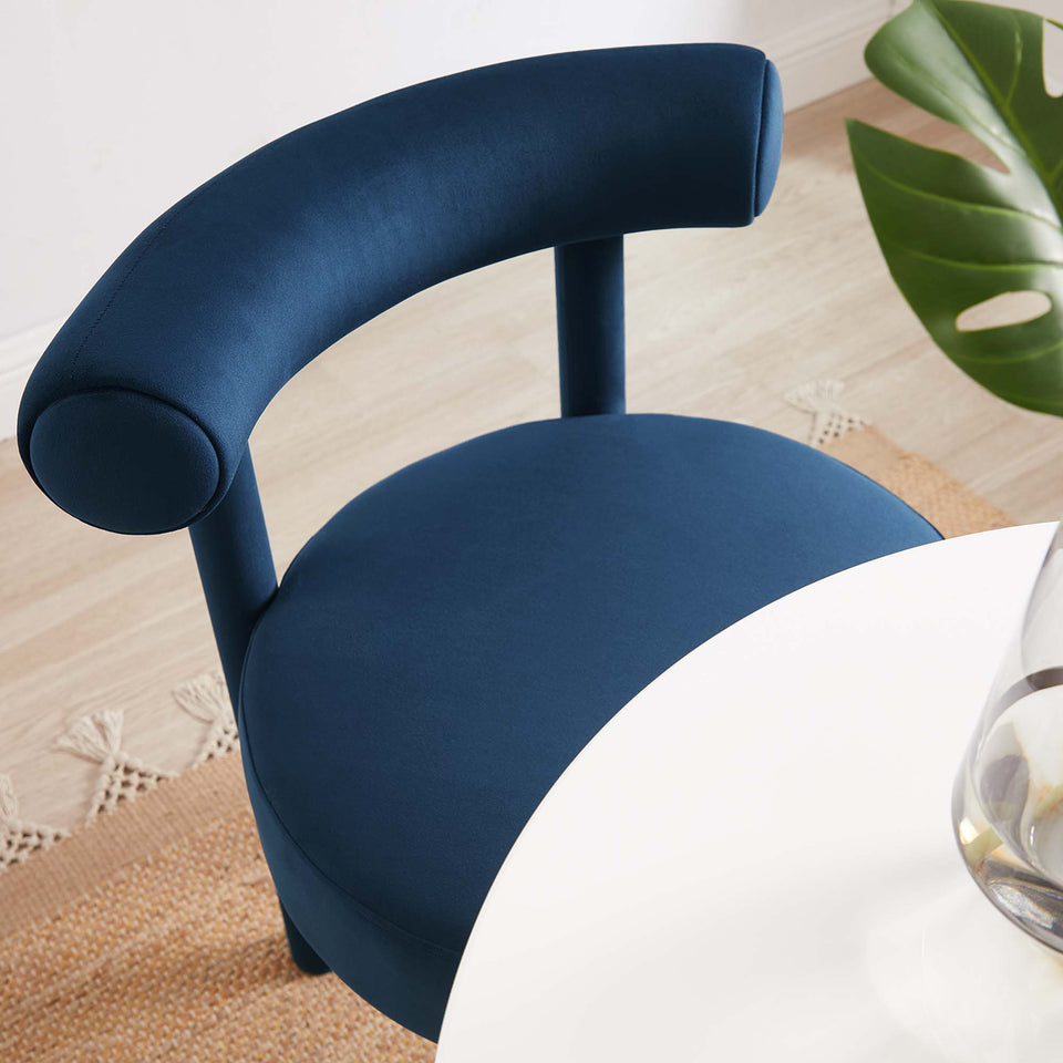 Toulouse Performance Velvet Dining Chair Set of 2 by Modway
