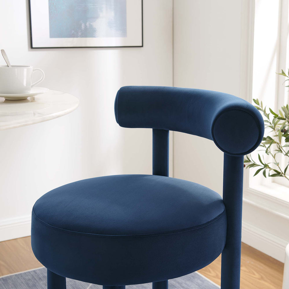 Toulouse Performance Velvet Bar Stool Set of 2 by Modway