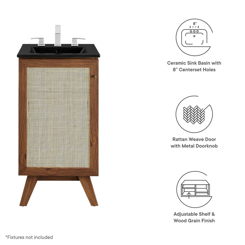 Soma Bathroom Vanity with Black Basin Included by Modway