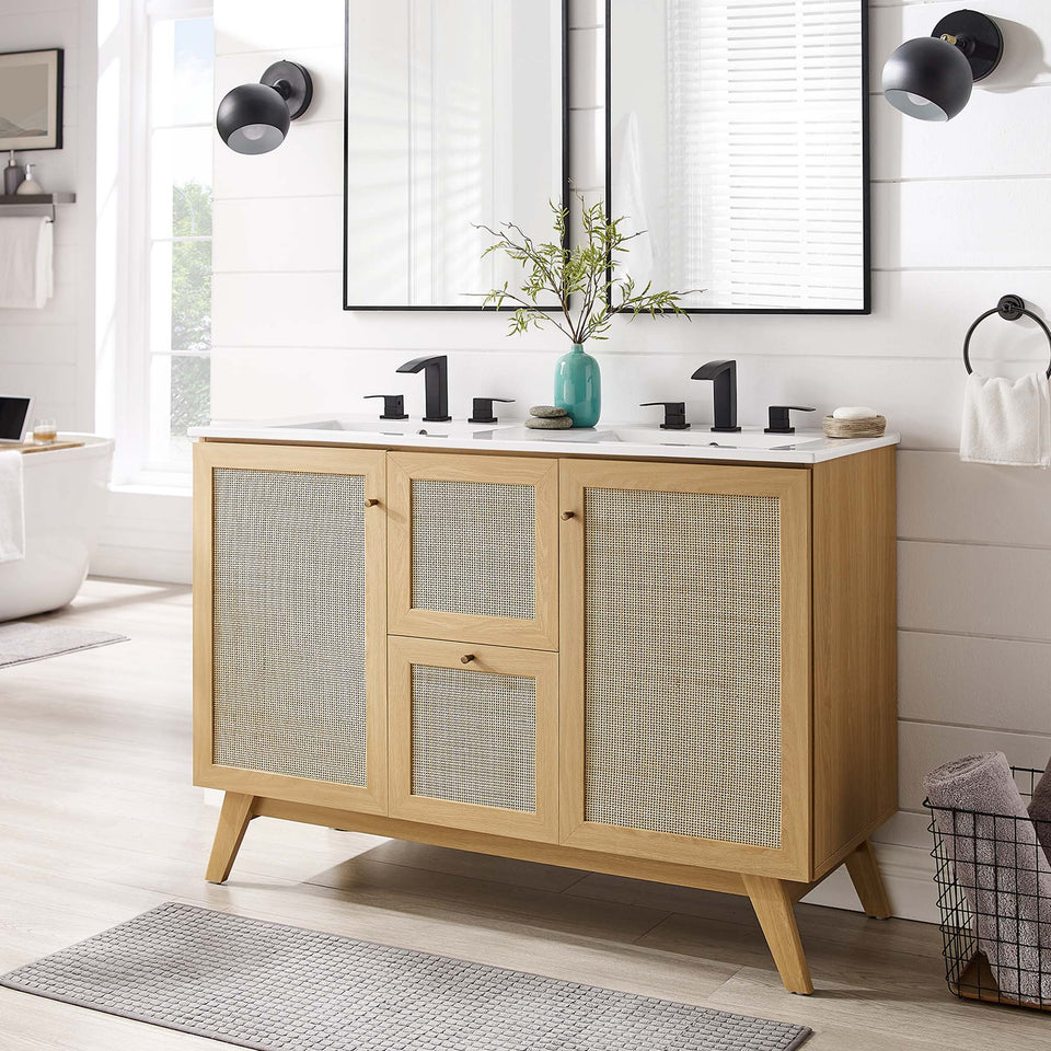 Soma 48" Double Sink Bathroom Vanity by Modway