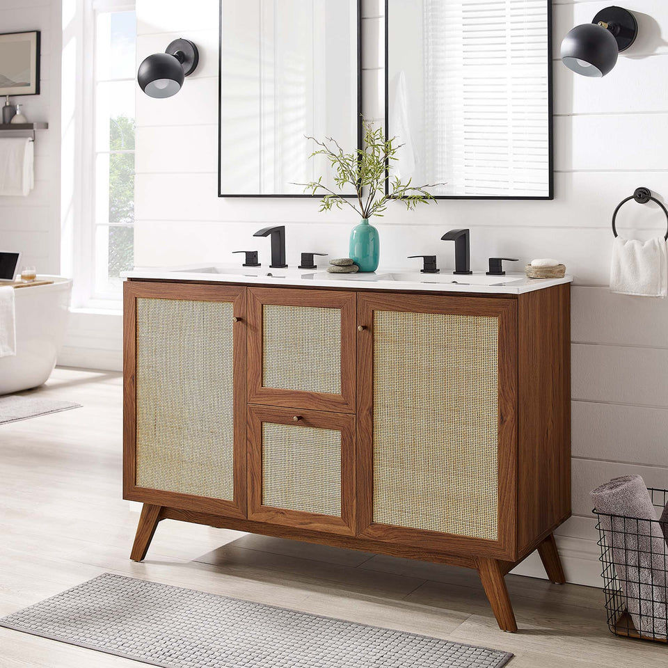 Soma 48" Double Sink Bathroom Vanity by Modway