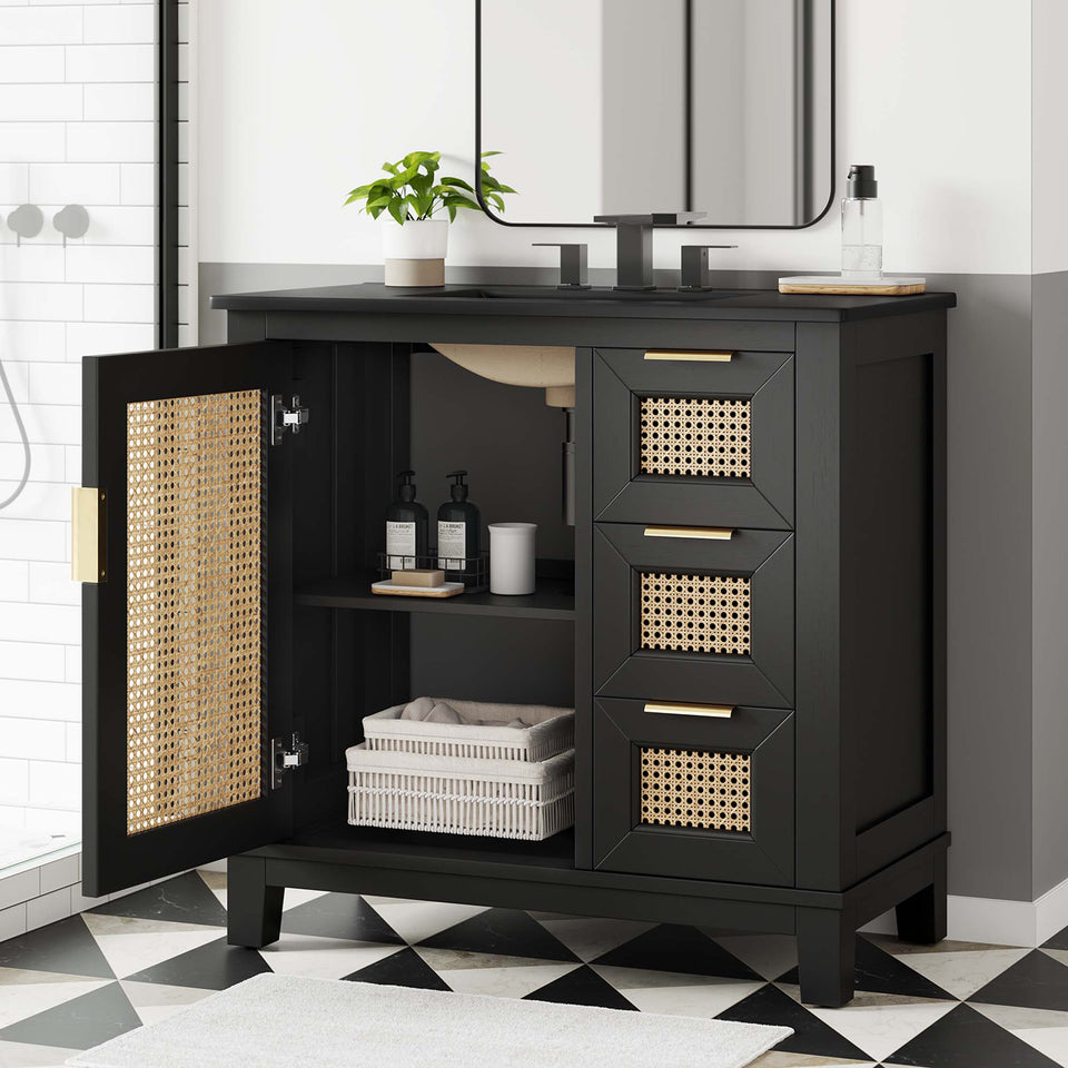 Dixie 36" Solid Wood Bathroom Vanity Cabinet by Modway