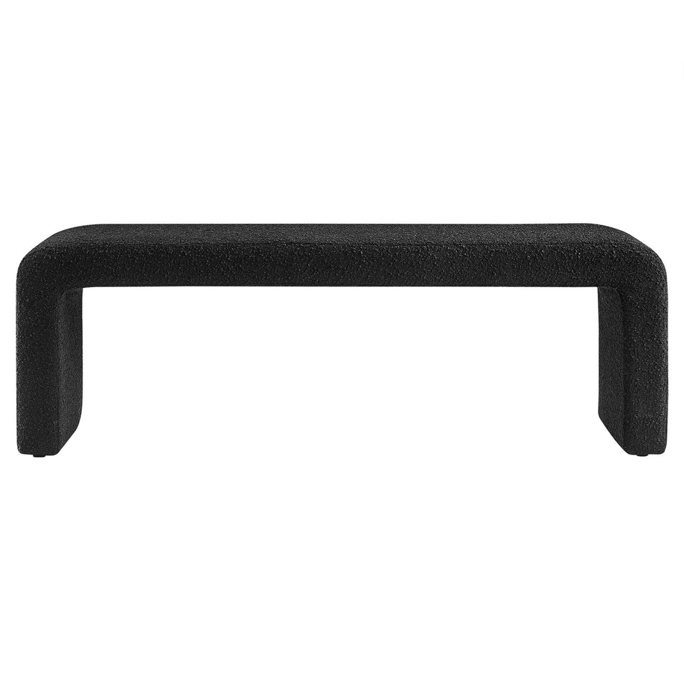 Simba Boucle Fabric Waterfall Long Bench by Modway