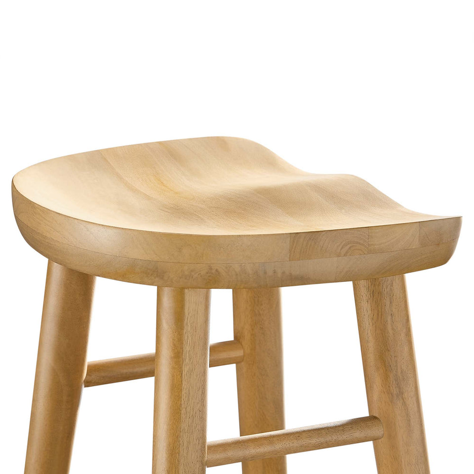 Saville Backless Wood Bar Stools Set of 2 by Modway