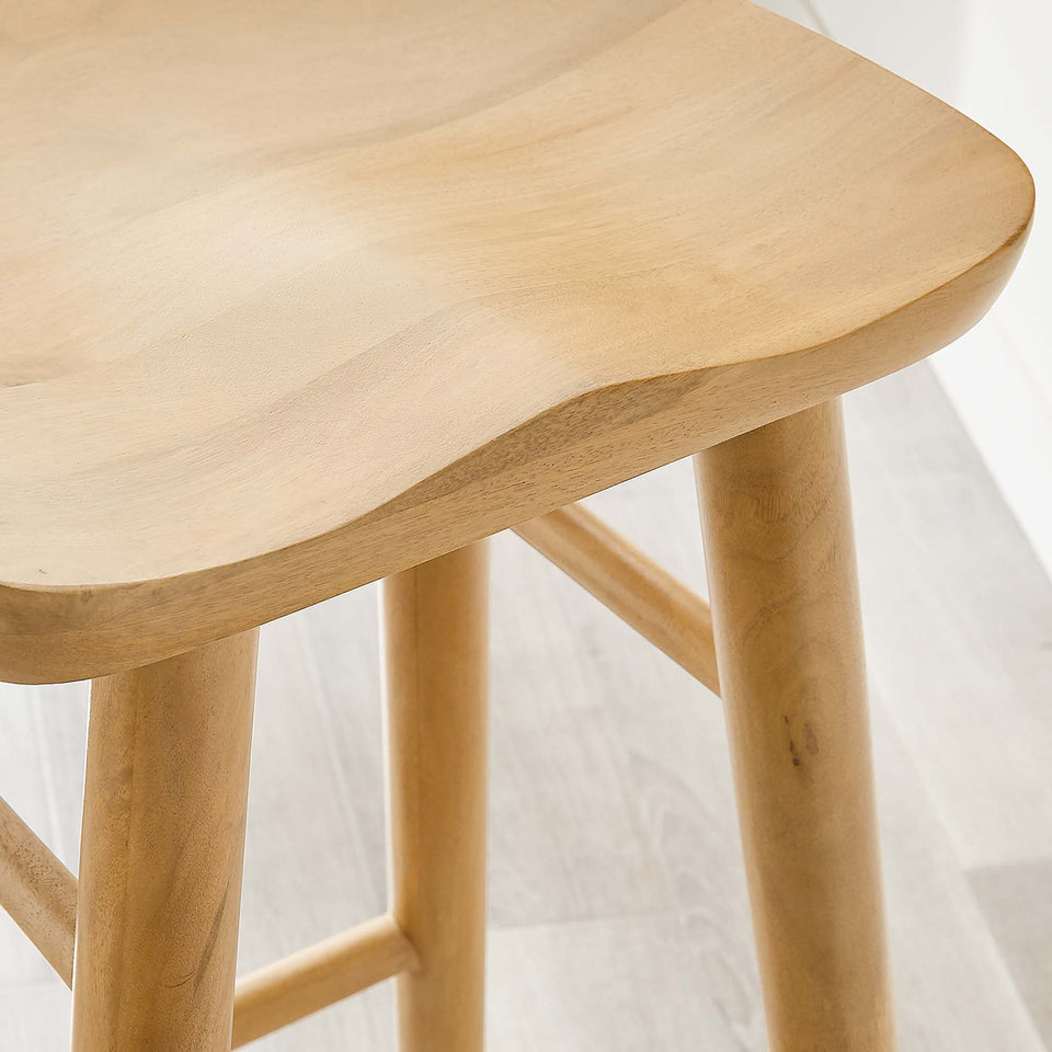 Saville Backless Wood Bar Stools Set of 2 by Modway