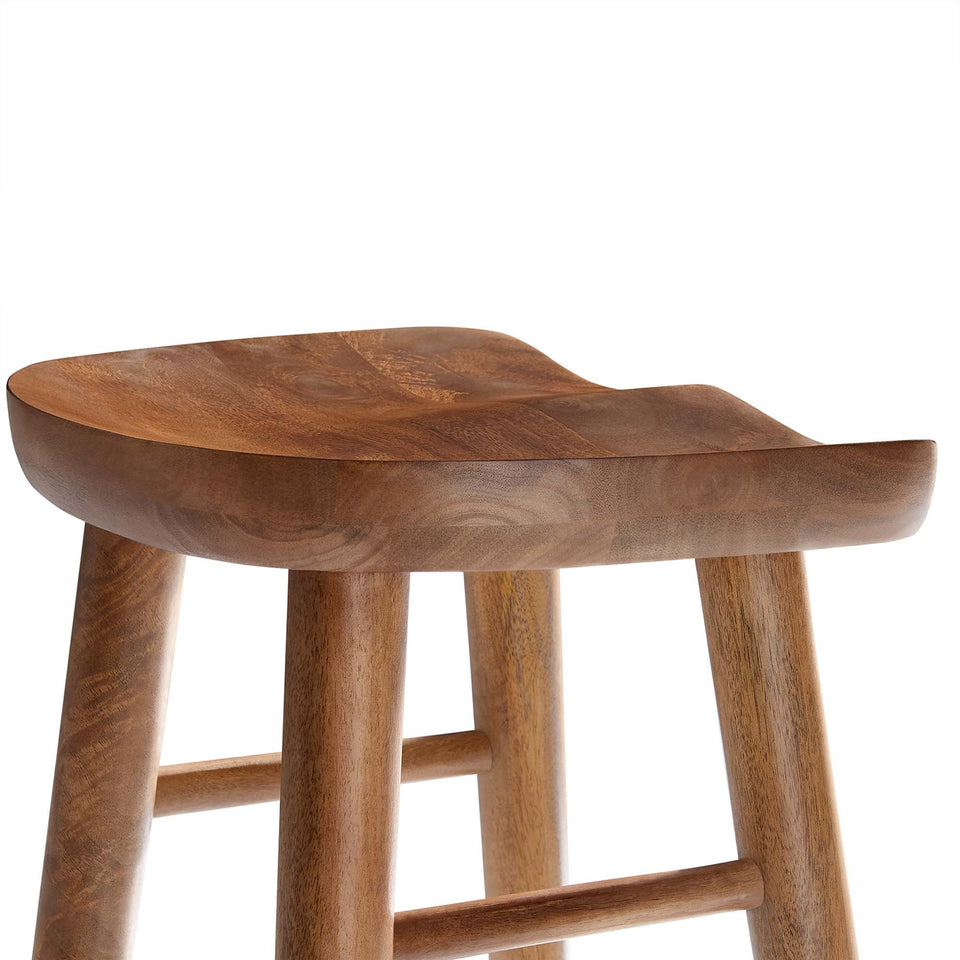 Saville Backless Wood Bar Stools Set of 2 by Modway