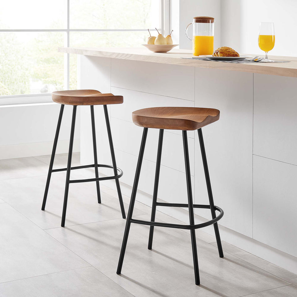 Concord Backless Wood Counter Stools Set of 2 by Modway