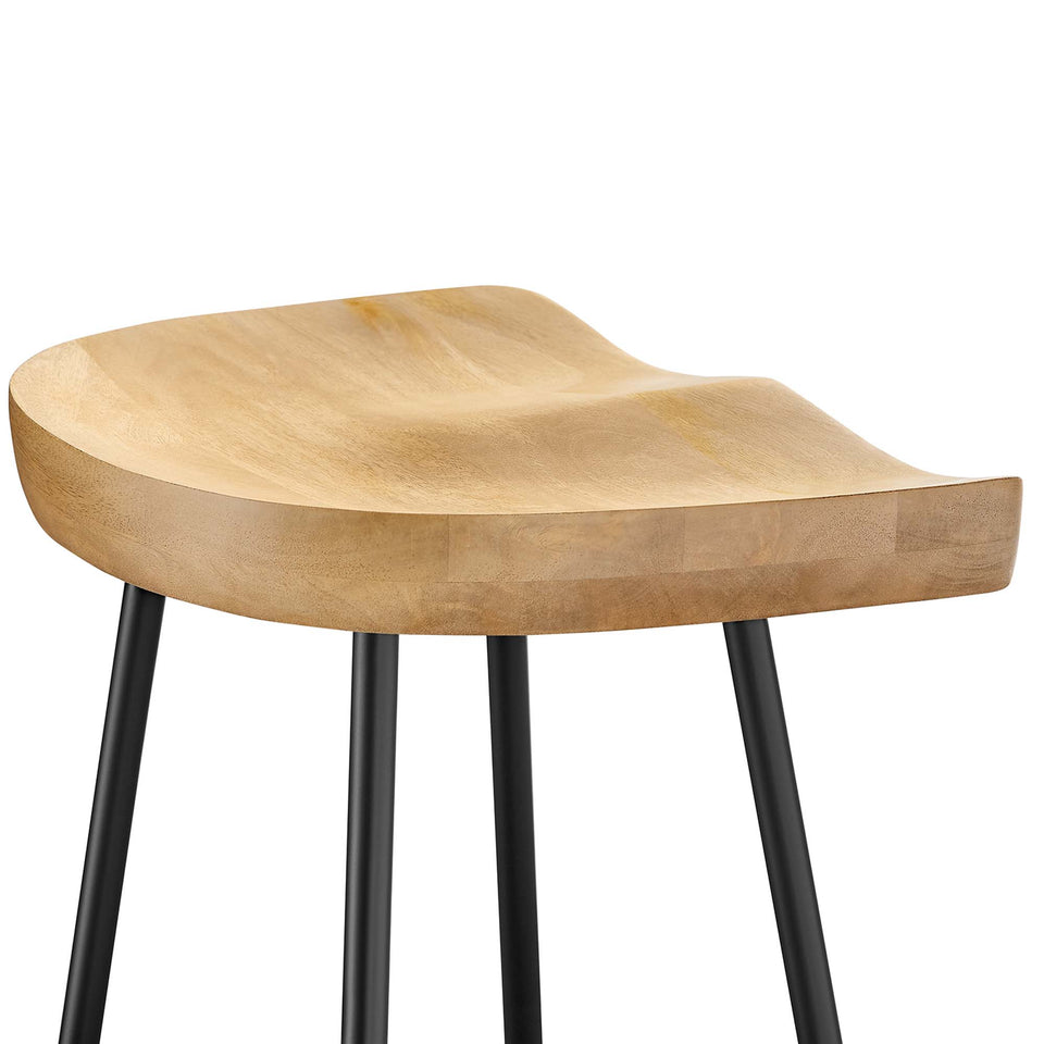 Concord Backless Wood Bar Stools Set of 2 by Modway