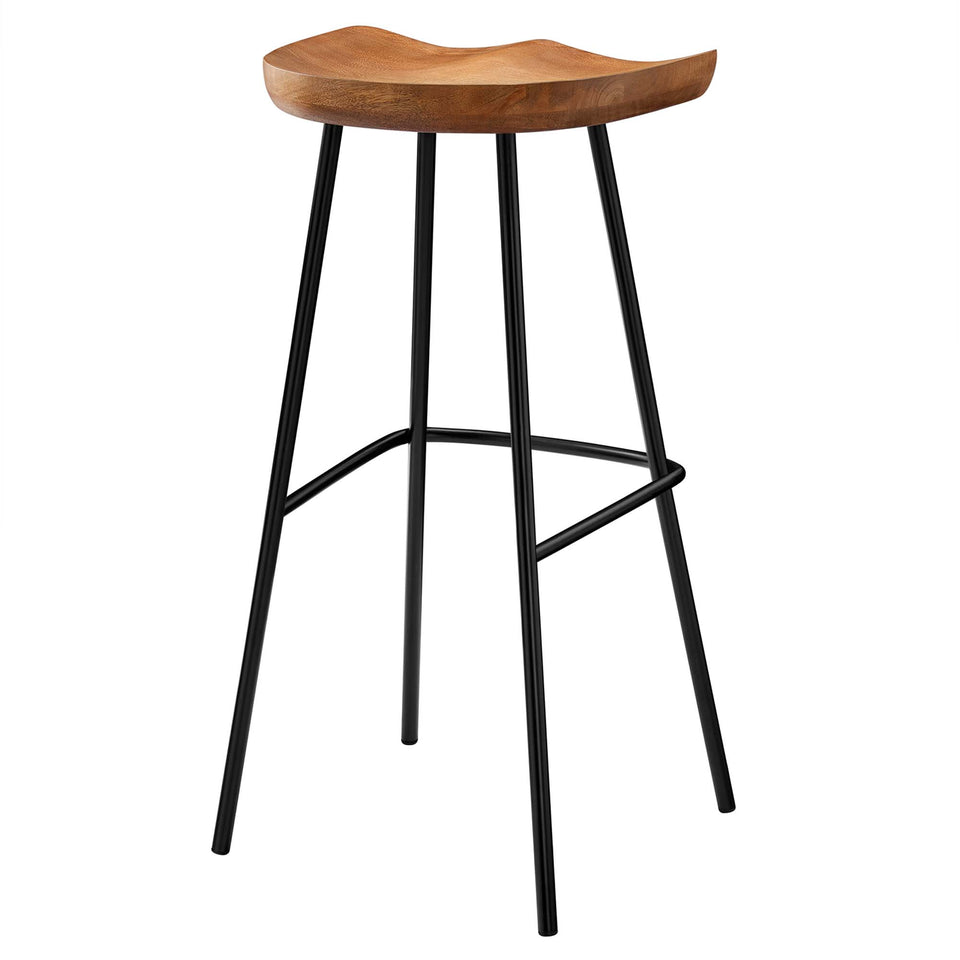 Concord Backless Wood Bar Stools Set of 2 by Modway