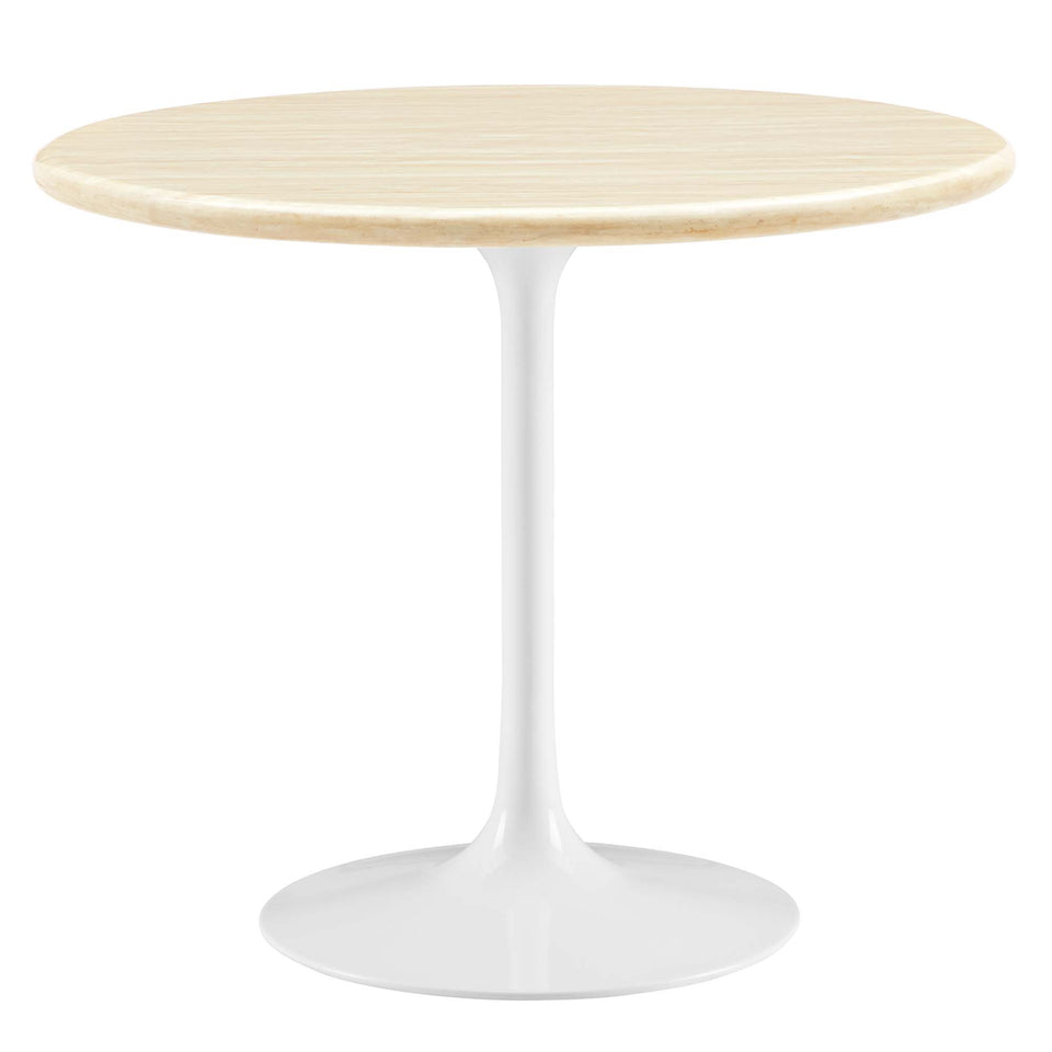 Lippa 36" Round Faux Travertine Dining Table by Modway