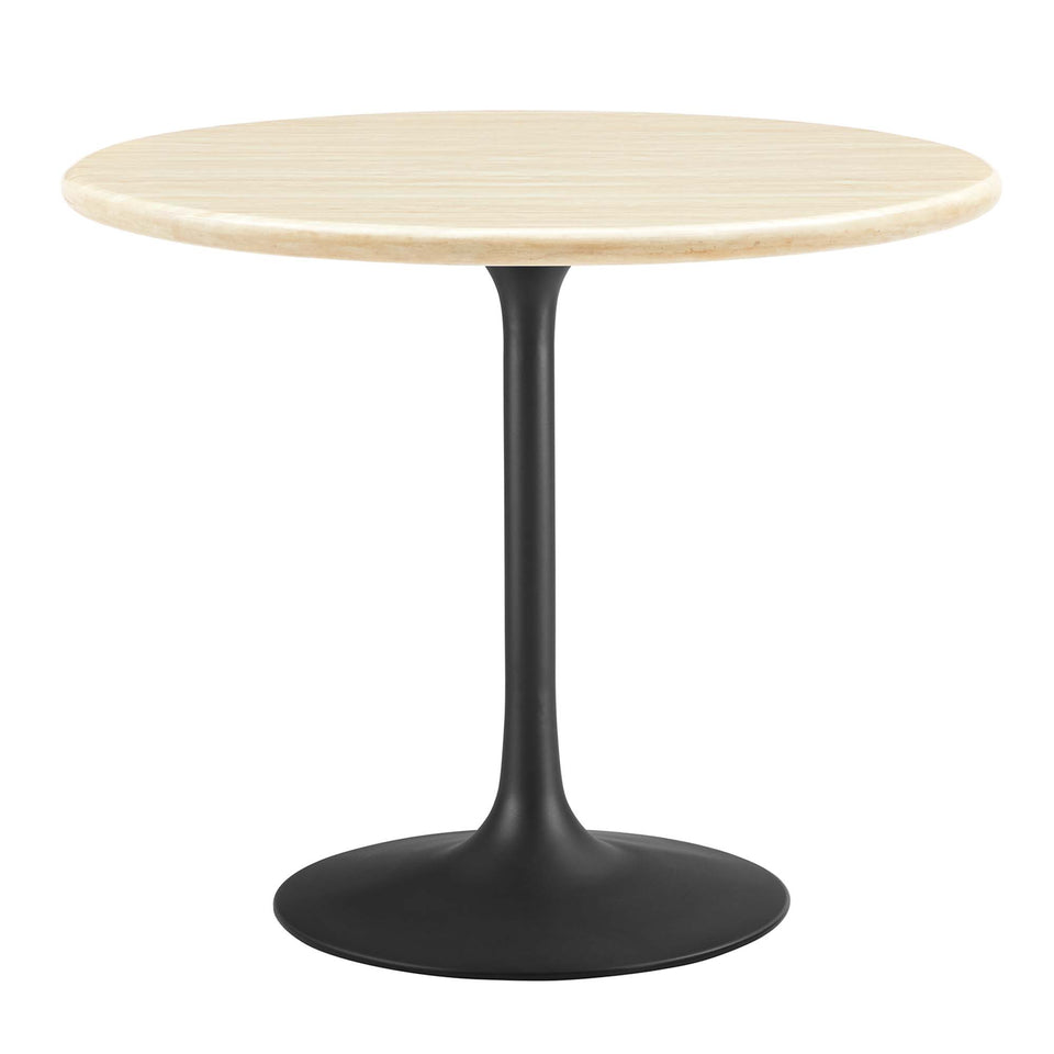 Lippa 36" Round Faux Travertine Dining Table by Modway
