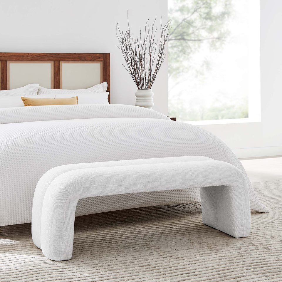 Dax 50.5" Chenille Upholstered Accent Bench by Modway