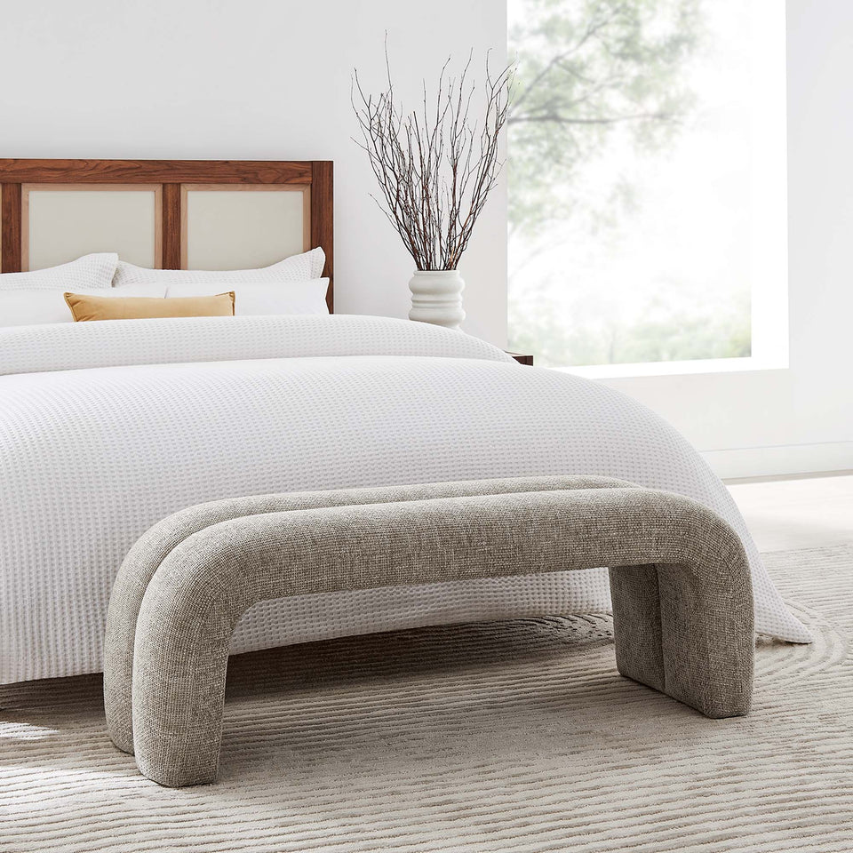 Dax 50.5" Chenille Upholstered Accent Bench by Modway