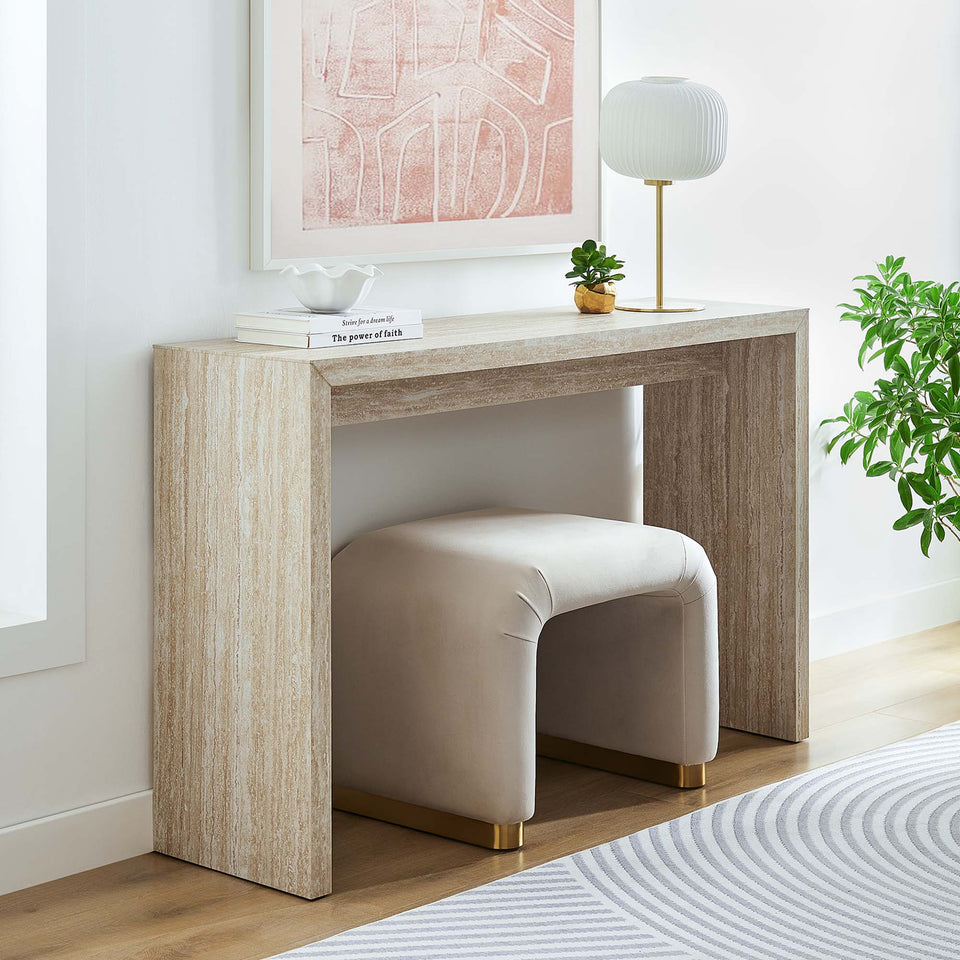 Mirella Faux Travertine Console Table by Modway