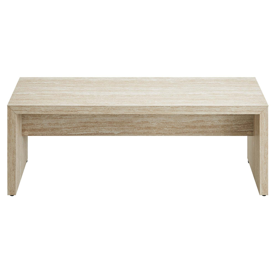 Mirella 53.5" Faux Travertine Bench by Modway