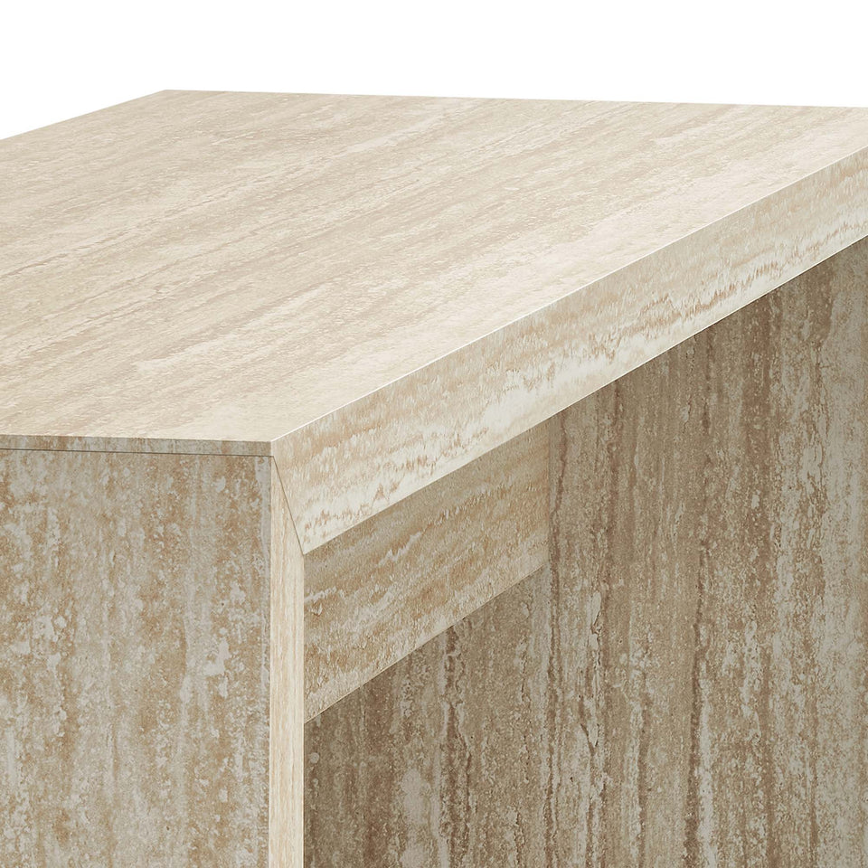 Mirella 53.5" Faux Travertine Bench by Modway