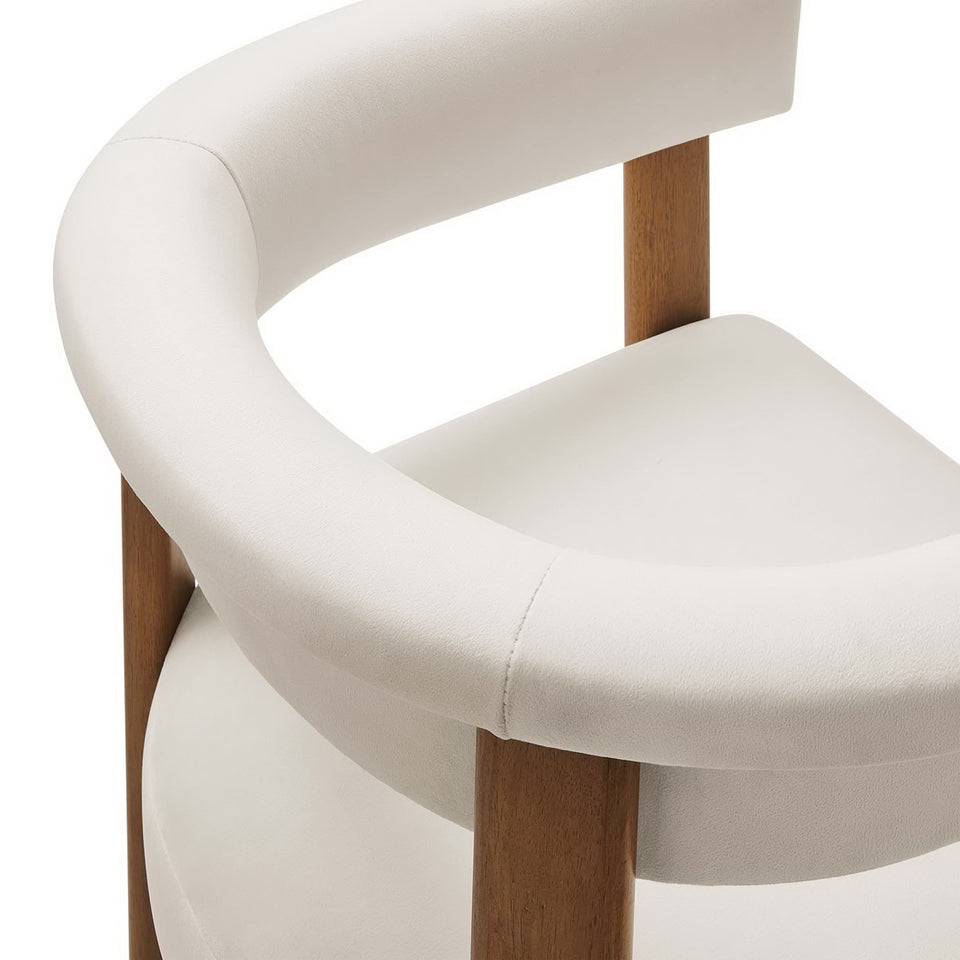 Imogen Performance Velvet Barrel Dining Chairs Set of 2 by Modway