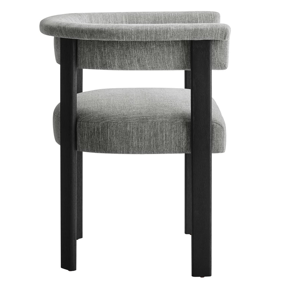 Imogen Fabric Upholstered Barrel Dining Chairs Set of 2 by Modway