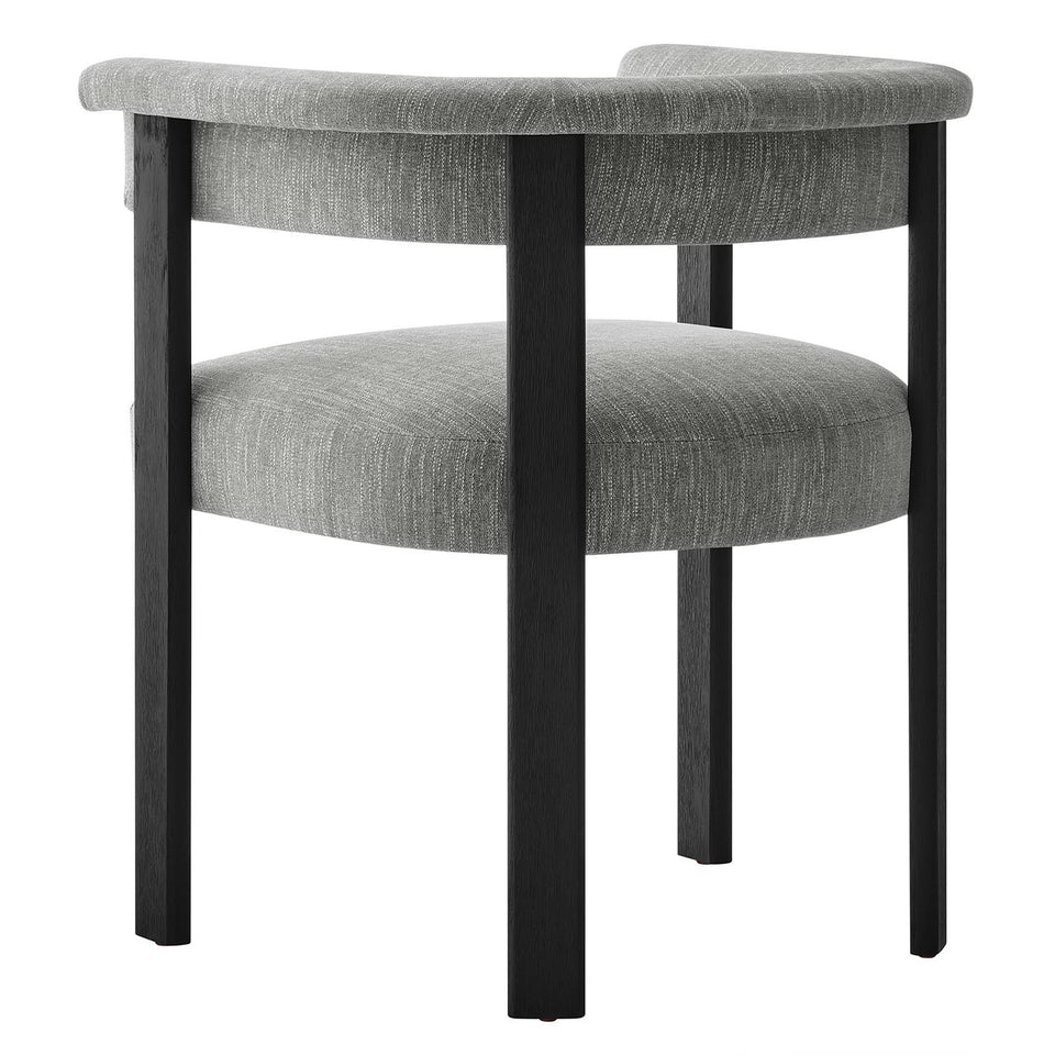 Imogen Fabric Upholstered Barrel Dining Chairs Set of 2 by Modway