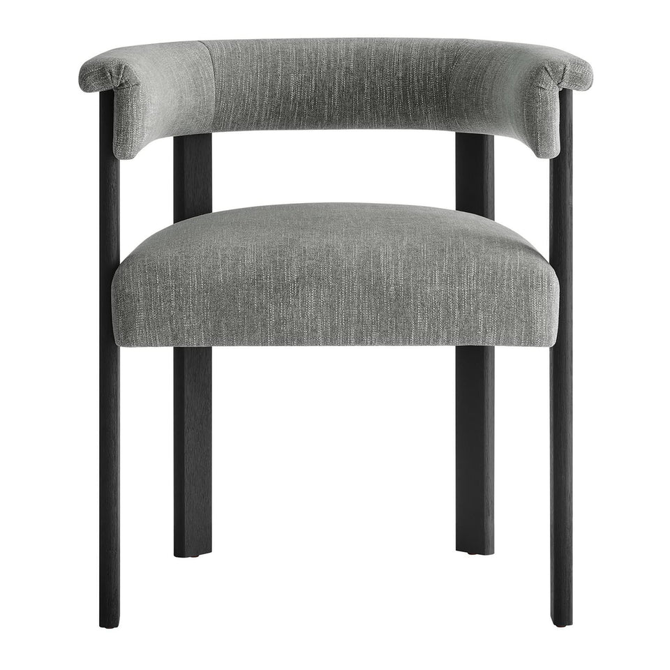 Imogen Fabric Upholstered Barrel Dining Chairs Set of 2 by Modway