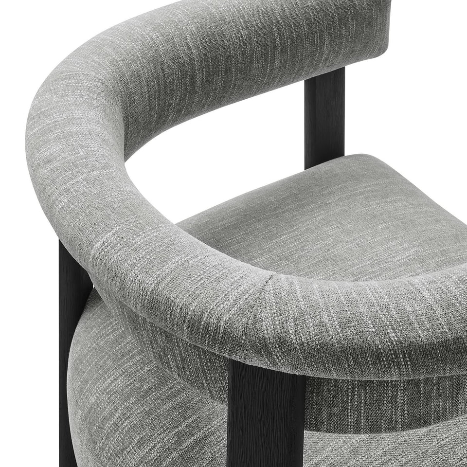 Imogen Fabric Upholstered Barrel Dining Chairs Set of 2 by Modway