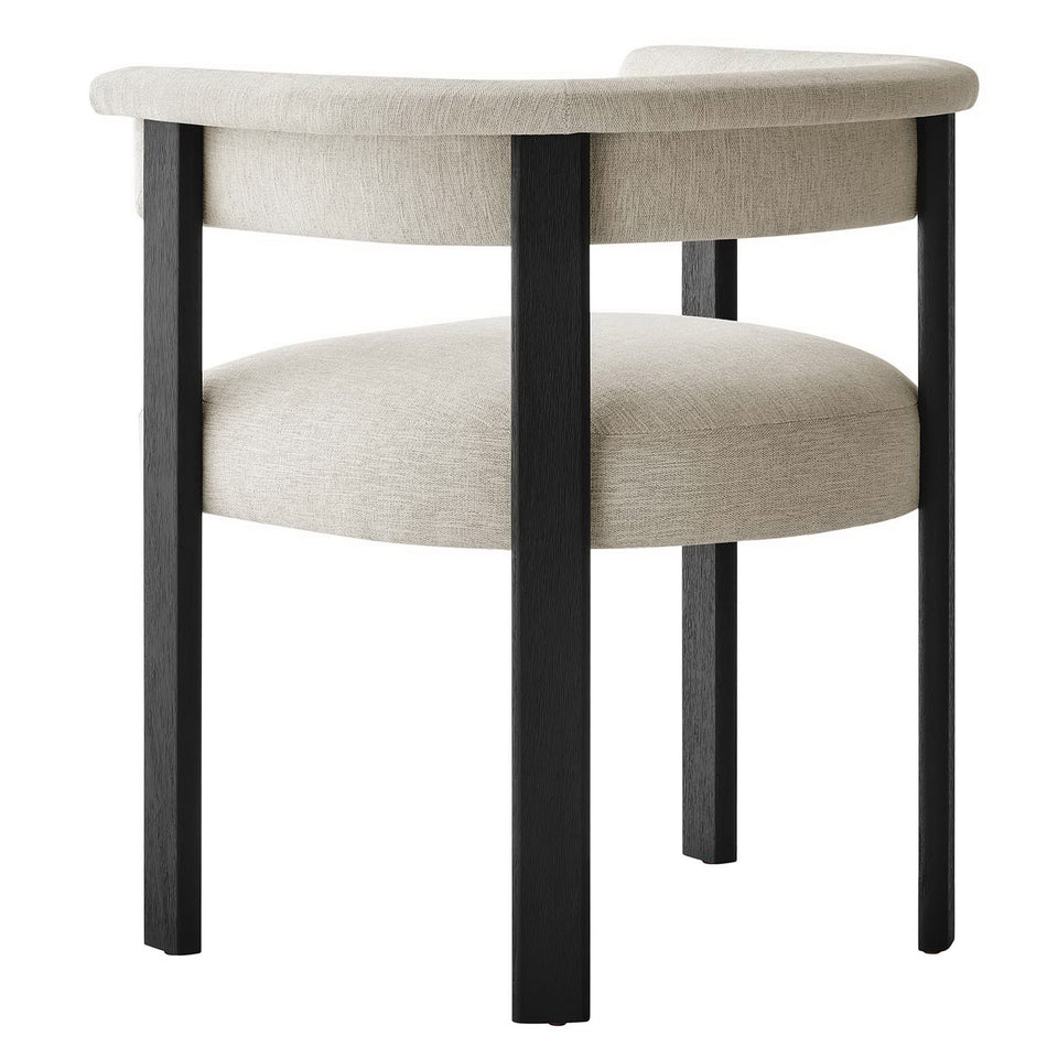 Imogen Fabric Upholstered Barrel Dining Chairs Set of 2 by Modway