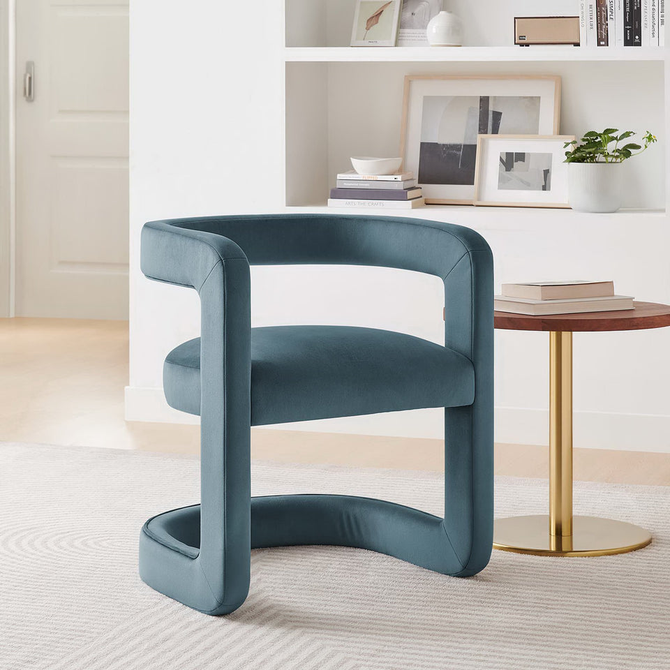 Winslow Performance Velvet Barrel Accent Chair by Modway