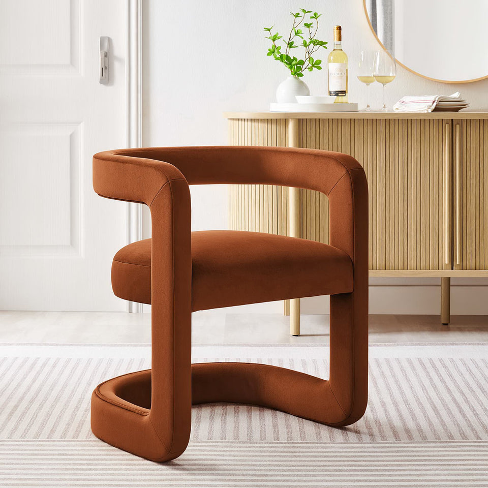 Winslow Performance Velvet Barrel Accent Chair by Modway